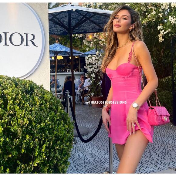 ZARA V-Neck Mini Dress with Link Straps NWT - Picture 2 of 16